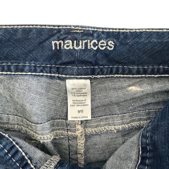 Maurices Blue Jean Cut-Off Shorts Size 9/10‎ - Picture 3 of 5